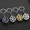 Keychains Lanyards Car Keychain Wheel Tire Styling Creative Car Key Ring Auto Car Key Chain Keyring For Auto Parts Store Gifts ldd240312