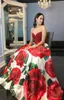 2019 A LINE FLOROL PROM Dresses Sweetheart Red Pearl Beaded Weist Natural Vestidos Largos de Fiesta elegante Itorly Long5754711