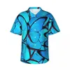 Casual overhemden voor heren Neon vlinder strandoverhemd Heren Kleurrijke dierenprint Hawaiiaanse korte mouwen Grafische Vintage oversized blouses Cadeau