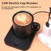 Usb copo mais quente café leite chá caneca de água aquecedor 3 engrenagem temperatura aquecimento coaster para escritório em casa inverno aquecimento automático 240308