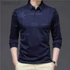 Men's Polos Polo Sleeve Turn-down Collar T-shirt Spring Summer Plaid V-Neck Clothes Button Print ldd240312