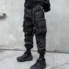 Multi-Taschen Bänder Verband Taktische Techwear Cargo Hosen Herren Harajuku Punk Hip Hop Joggers Pantalons Casual Streetwear 240228