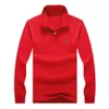 Mens Long-Sleeved 100% Cotton T-Shirt Spring Autumn Lapel Långärmad sportkläder Polos Homme Sports Lapel Tops S-5XL RL812 240301