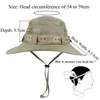 Chapeau de seau pour hommes en plein air léger respirant Protection UV Panama pliable 9 cm bord Safari chasse randonnée chapeau de pêche chapeau de soleil d'été 240220