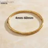 Bangle SOMMAR Hot Sale stainless_steel color charms bangle Simple Heritage Gold/Rose Gold Wedding Bracelet Jewelry European Style ldd240312