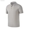 Herenpolo's Zomersport Snelle poloshirts Effen korte mouw Knop Casual shirts Wandelen Vis ldd240312