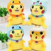 Wholesale anime lightning plush toy 4 kinds of cute drag fire dragon frog duck plush toy children's game playmate holiday gift room decoration
