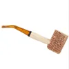 Corn Cob Pipe Disposable Natural Corncob pipe Hammer Spoon Cigarette Filter Pipes Tools Accessories 145mm Length