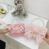 Koreansk stil Pearl Kids Handväska Bow Princess Shoulder Bag Accessories Parent-Child Bag 240305