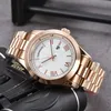 Luxury Designer Mens Women Quartz Day Date bara titta på automatiska rörelse klockor 904l rostfritt stål rem lysande gåvor armbandsur Montre de luxe #76