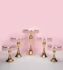 7pcsset luxe or cristal porte-gâteau stand gâteau décoré gâteau de mariage moule cupcake table sucrée barre de bonbons centres de table de8669386