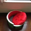 Camas de gato móveis bonito melancia modelagem pet cama tapete sofá para cães frutas s m l 2022260k