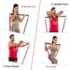 Workout Bar Fitness Resistance Bands Set Pilates Yoga Pull Rope Exercise Training Expander Gym Equipment for Home Bodybuilding 240227