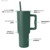 Mugs 40oz Cup Tumbler with Handle Insulated Cup Lid Straw Stainless Steel Coffee Termos Cup second generation L240312