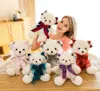 Śliczny sos i ita dressing niedźwiedzia niedźwiedź SS SS Bowbon Teddy Doll Miękkie białe niedźwiedzie pluszowe zabawki muppet ragdoll5472358