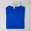 Women Yoga T-shirts T-shirt da donna T-shirt ad alta elastica runnica traspirante Lu top rapido asciugatura rapida senza soluzione