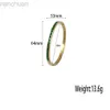 Bracelet à la mode nouveau vert Zircon en acier inoxydable de luxe bracelet à ongles bracelets pour femme homme charme simple couleur or bijoux en gros ldd240312