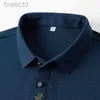 Polos pour hommes Polo en soie de haute qualité à manches courtes T-shirt d'impression respectueux de la peau Mode Simple Business Beau ldd240312