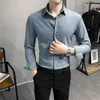 Camicie casual da uomo Y2K Primavera Camicia cargo stile discoteca da uomo Moda Uomo Marchio di qualità Abito slim fit a maniche lunghe di lusso Bianco Techwear