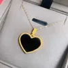 Pingente de amor em ouro 18k Au750 corrente de clavícula amarela colorida dourada incrustada ágata vermelha jade medula presente fritillaria