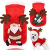 Vêtements pour chiens en molleton de corail, vêtements de noël pour chiots, vêtements doux pour animaux de compagnie, pull à capuche pour chiens mignons Pitbull246j