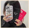 iPhoneのデザイナーレディースバッグ14 13 12 11 Pro Max X XS XR Plus Triangular Metal Stylish Soft Phone Case