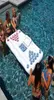 6 Feet Floating Beer Pong Table 28 Cup Holders Inflatable Pool Games Float for Summer Party Cooler Lounge Water Raft1031995