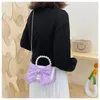 Koreansk stil Pearl Kids Handväska Bow Princess Shoulder Bag Accessories Parent-Child Bag 240305