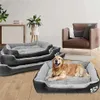 XXL PET Dog łóżko Sofa Sofa Miękki koszyk zmywalny jesienne zimowe ciepłe pluszowe podkładka wodoodporne łóżka dla dużych S 2110212405