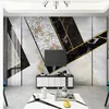 Modern minimalistisch creatief abstract marmeren achtergrondmuur modern behang voor woonkamer marmer wallpapers241U