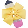 Haaraccessoires Schattige Prinses Hoofdtooi Kinderen Boog Kleine Haarspeld Meisje Polka Dot Effen Kleur Mode