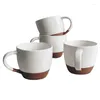 Wine Glasses Ceramic Large Latte Mug Porcelain Coffee Cups With Big Handle Modern Unique Style For Party Home Restaurant