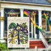 Brazilian Mardi Gras Garden Flag Carnival Festive Atmosphere Decoration Outdoor Courtyard Yard Flags Welcome Flags vid ingången till husen P291