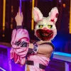 Дизайнерские маски Плюшевая маска кролика Страшные маски Прочный реалистичный кровавый симулятор Головные уборы кролика Опора для маскарадов на Хэллоуин