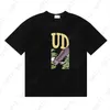 Designer T Shirt Men Rhude Shirt Summer Mens T Shirts Fashion USA High Street Trendy Brand Classic Design Par Loose Short Sleeve Cotton Tshirt