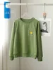 2024 Lente Nieuwe Sezane Designer Sweatshirt Mode Hoodie Klassieke Brief Zonneschijn Liefde Patroon Borduren Katoenen Trui Vrouwen Kleding S-L