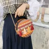 Sacs de plage Super chaud petit sac rond mode d'été pour femmes polyvalent Style ethnique Sucao tissage bandoulière