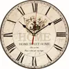 Grande horloge murale en bois à fleurs Vintage, cuisine Antique Shabby Chic rétro 178r