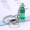 Keychains Lanyards 1pc Fashion Handmade Alloy Lobster Clasp Beverage Cola Dricks Bottle Acrylic Charms Keychains Key Ring for Bag Car Pendants LDD240312