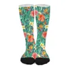 Chaussettes à fleurs tropicales pour femmes, bas à fleurs de Jungle profonde, Kawaii, respirantes, personnalisées, antidérapantes, escalade