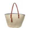 Straw Woven Bag for Vacation Beach Bag Versatile Shoulder Summer Commuting Tote Simple