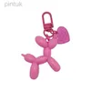 مفاتيح حبل الحبل الأزياء الفنية العصرية جيلي بالون الكلب الملون أكريليك سلسلة مفاتيح سلسلة قلادة كاريكاتير الإبداع الحب الجرو الصغير مقاماة مفاتيح LDD240312