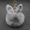 2024 Bieciki Pluszowe wisiork klucza urocze uszy królika włosy imitacja naśladowanie torby futro