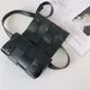 Discount Shops Cassette Waist Bag Genuine Leather Womens Woven Small 2024 New Fashionable Crossbody Chest Trendy Instagram