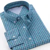 6XL 7XL 8XL 9XL 10XL Grote Maat Plaid Lange Mouw Lente Merk Kleding Casual Jeugd Heren Losse Zak Katoenen Shirt 240312