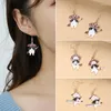 Boucles d'oreilles mignonnes en forme de champignon, pendentifs de samouraï, bijoux de dessin animé pour dames, goutte de nuage, accessoires cadeaux pour enfants, vente en gros