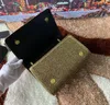 1: 1 عالي الجودة حقيبة سلسلة سلسلة Super Deluxe Gold Wire Crossbody Bag 18K Emblems Evelded Bag Bag Luxury D مصمم أكياس الكتف أكياس رسول حقيبة رسول