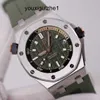 العلامة التجارية التكتيكية AP Watch Epic Royal Oak Offshore 15720st Watch Avocado Automatic Machinery Swiss Watch Watch Sports Watch April مع قطرها 42 ملم