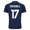 23 24 Lazio Immobile Camisas de futebol Maglie 2023 2024 IMMOBILE LUIS BASTOS SERGEJ BADELJ LUCAS J.CORREA ZACCAGNI MARUSIC homens kit infantil camisa de futebol 10º aniversário