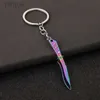 Keychains Lanyards Mini Valorant Melee Reaver 2.0 Karambit Keychain Game Peripheral Samurai Dagger Model Metal Key Ring Pendant Jewelry Male Gift ldd240312